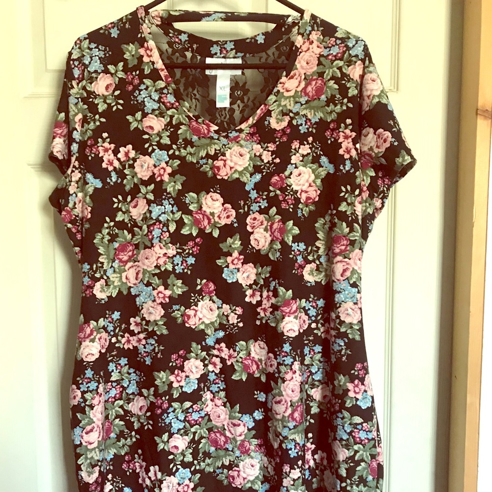 XL Floral Summer Dress w built in choker